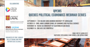 QPEWS – Série québécoise de webinaires en économie politique (automne 2020) @ Zoom