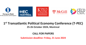 Transatlantic Political Economy Conference (T-PEC) @ McGill University, HEC Montréal